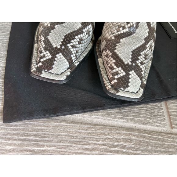 ALEXANDER WANG Women's Parker Snake-Embossed Leather Ankle Boots Size 7.5 - Picture 11 of 11